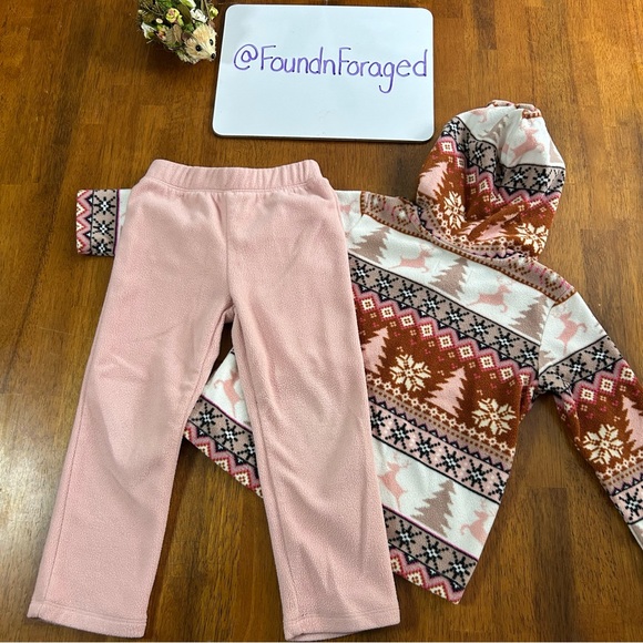 Nordic Fair Isle Reindeer Fleece Hoodie & Pants Set | 4T | The Children’s Place - Picture 6 of 7